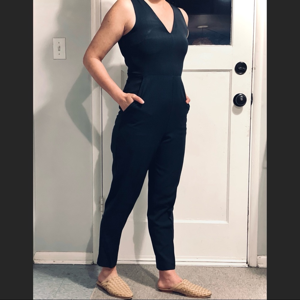 Dorothy Perkins Navy Pinstripe Jumpsuit